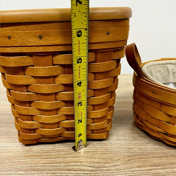 VINTAGE Longaberger Set - Tissue Basket and Rings ‘N Things Basket 1996 / 2001 - Picture 6 of 7